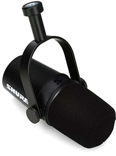 Shure MV7X XLR Podcast Microphone - Pro Quality Dynamic Mic for Podcasting & Vocal Recording, Voice-Isolating Technology, All Metal Construction, Mic Stand Compatible, Optimized Frequency - Black - MV7X