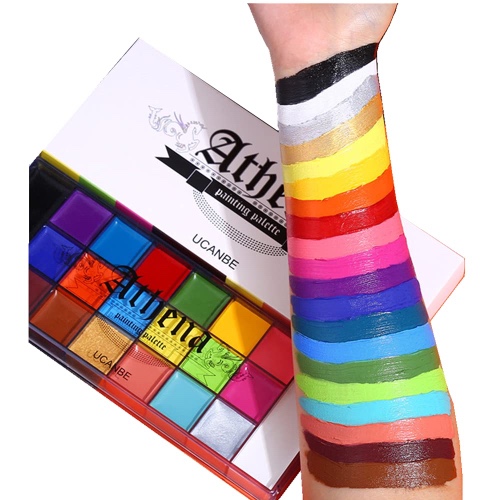 UCANBE Face Body Paint, 20 Kleuren Professioneel Olieverfschilderij Flash Tattoo Makeup Palette Painting Art Halloween Party Fancy Dress Beauty Palette