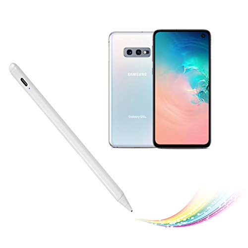 Active Stylus Pen for Samsung Galaxy S10e,Electronic Pencil Compatible with Samsung Galaxy S10e Stylus,Capacitive Type-C Rechargeable Pens Good for Note-Taking and Sketching,White