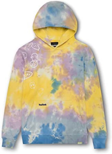 Twitch Orb Tie Dye Hoodie Sweatshirt - Yellow Blue Tie Dye X-Large