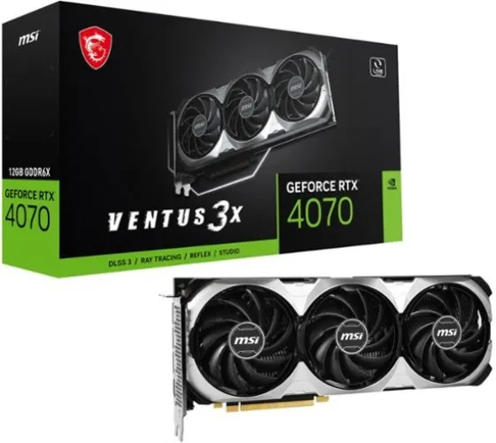 MSI - NVIDIA GeForce RTX 4070 12GB VENTUS 3X 12GB DDR6X PCI Express 4.0 Graphics Card
