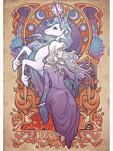 Vintage Style Tin Sign Lady Amalthea Last Unicorn