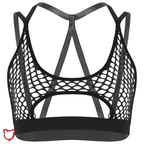 Unborn Fishnet Tee - Black / S