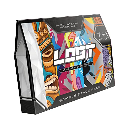 LOOT® - 7+1 Stack Pack | Game Booster 8 x 8g | 1 campione per gusto | Concentrazione - Resistenza - Reattività | Energy Drink | Trova il tuo gusto preferito