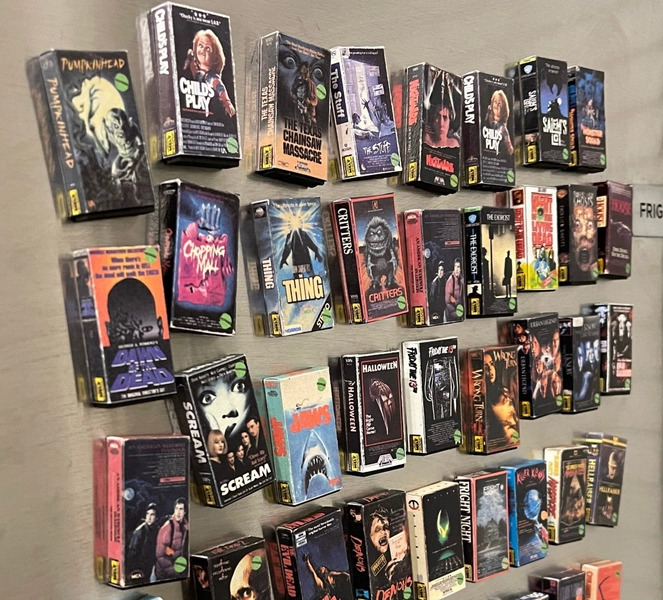 VHS Inspired Mini Magnets 1" x 2"  Lots of titles You Choose! Horror Genre Titles Listing #2