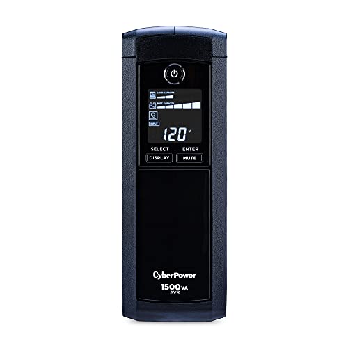 CyberPower CP1500AVRLCD Intelligent LCD UPS System, DISCONTINUED * SEE NEW UPDATED MODEL CP1500AVRLCD3 * - 1500VA - UPS System