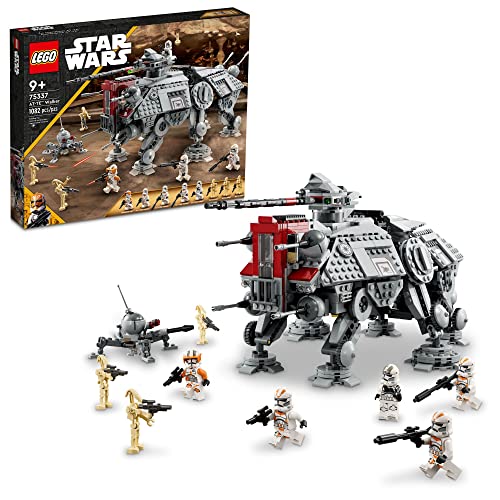 LEGO Star Wars at-TE Walker 75337 Poseable Toy, Revenge of The Sith Set, Gift for Kids with 3 212th Clone Troopers, Dwarf Spider & Battle Droid Figures - Standard Packaging