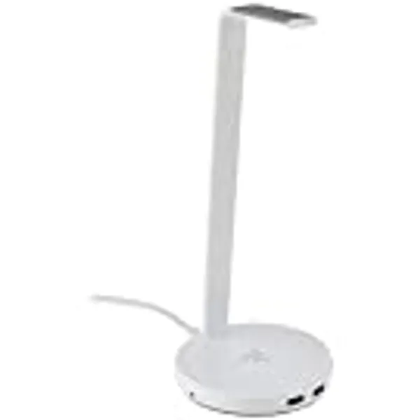 Razer Base Station V2 Chroma: Chroma RGB Lighting - Non-Slip Rubber Base - Designed for Gaming Headsets - Mercury White, RC21-01510300-R3M1