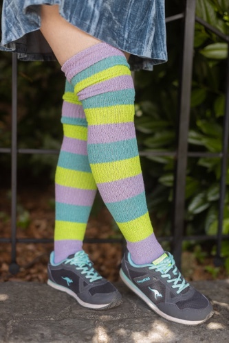 Sherbet Stripes Thigh High | Arctic Freeze / One Size