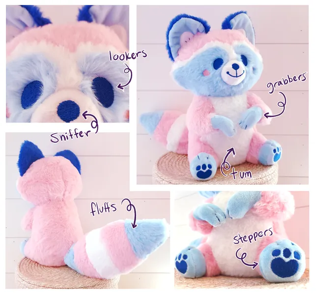 snuggle paws -- the only REAL and ORIGINAL egg the trans raccoon plush