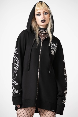 Anders Zip-Up Hoodie | M / Black / 98% Polyester 2% Elastane
