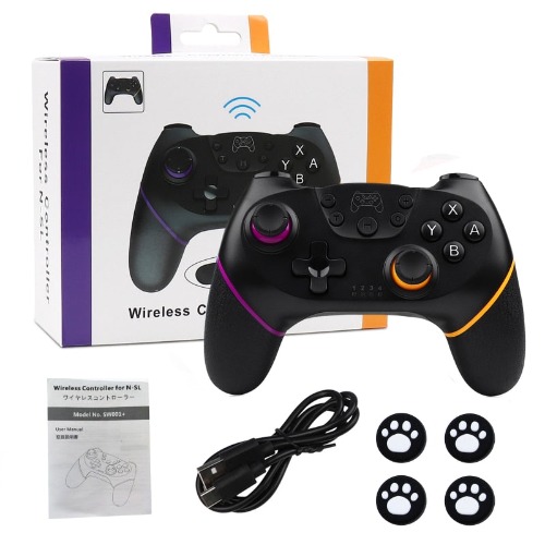 Pink Bluetooth Game Controller For PC/Switch | Black Purple Orange