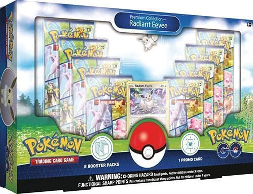 Pokemon TCG GO Premium Collection: Radiant Eevee Box 8 Booster Packs + promos and More!