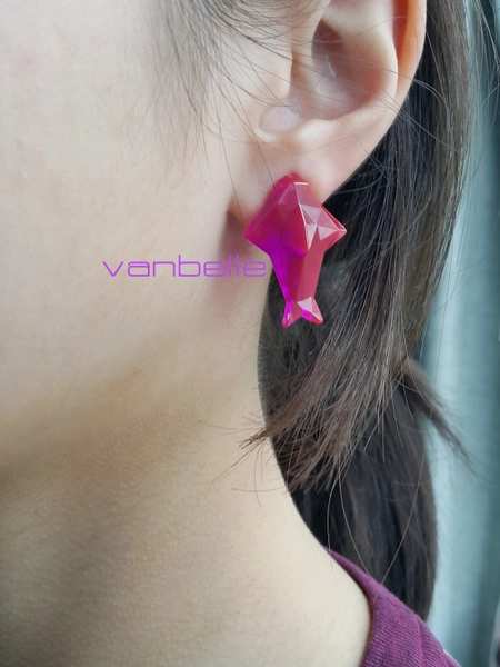 Gekko clip on Non piercing chunky earring  Valorant handmade fanmade