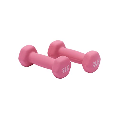 Amazon Basics Neoprene Dumbbell Hand Weights - 2 Pound, Pair