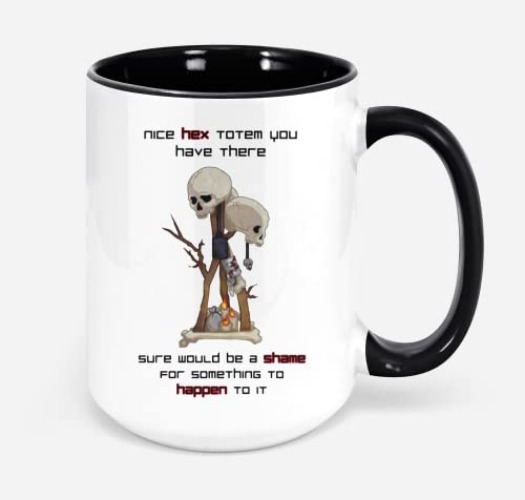 Dead Dbd Hex Game By Totem Video Daylight White Ceramic 11 Oz Coffee Mug For Men Women Boys Girls Etc I Customize (Black) - Black