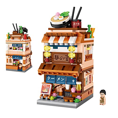 Japanese Street View Shop Bricks, Mini DIY Building Blocks Model MOC Construction Toy (Ramen Shop) - Ramen Shop