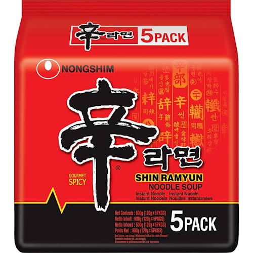 NONGSHIM - Instant Nudeln Shin Ramyun - Multipack (5 X 120 GR) - Instant Nudeln (5-Pack) - Shin Ramyun - 1-Pack