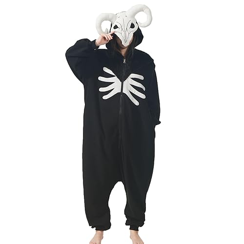 YUTCOTC Adult Goat Demon Onesie Costume Pajamas,Halloween Christmas Mythical Creature Goat Demon Onesie Pajamas - Goat Demon Onesie Pajamas - Small