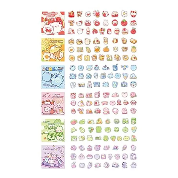 
                            Doraking 300PCS Cute Cartoon Rabbits Decoration Stickers for Scrapbook Planners Bujos (Blue)
                        