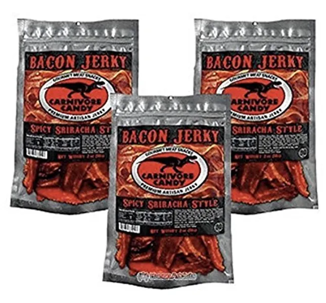 Carnivore Candy Bacon Jerky - Spicy Sriracha Flavor - 