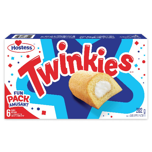 Hostess Twinkies Cakes with Creamy Filling, Cake Snacks, Contains 6 cakes (Individually Wrapped) - 6 Count (Pack of 1)