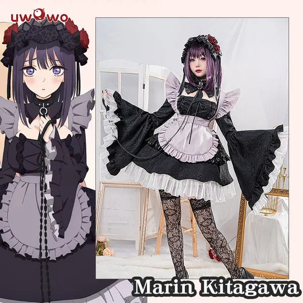 【In Stock】Uwowo Anime My Dress-Up Darling Shizuku-Tan Marin Kitagawa 2-in-1 Maid&Lingerie Cosplay Costume | XXL