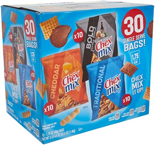 Chex Mix Classics - Cheddar - Traditional - Bold - 30 Bags - Variety Pack