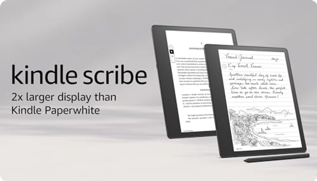 Kindle Scribe (16 GB) the first Kindle for reading, writing, journaling and sketching - with a 10.2” 300 ppi Paperwhite display, includes Premium Pen