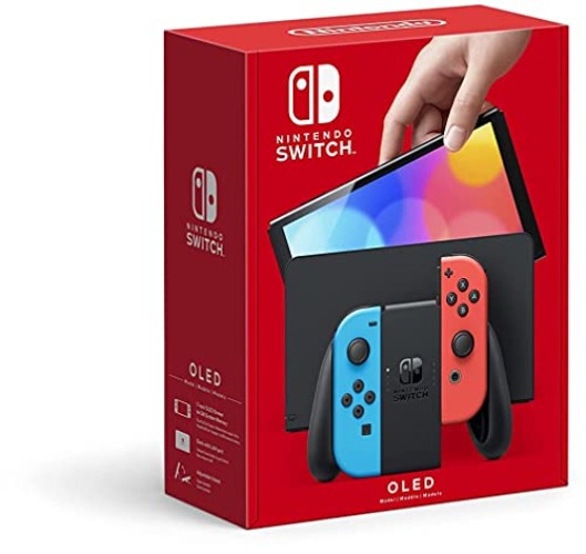 Nintendo Switch – OLED Model w/ Neon Red & Neon Blue Joy-Con - Neon Blue and Red - Console