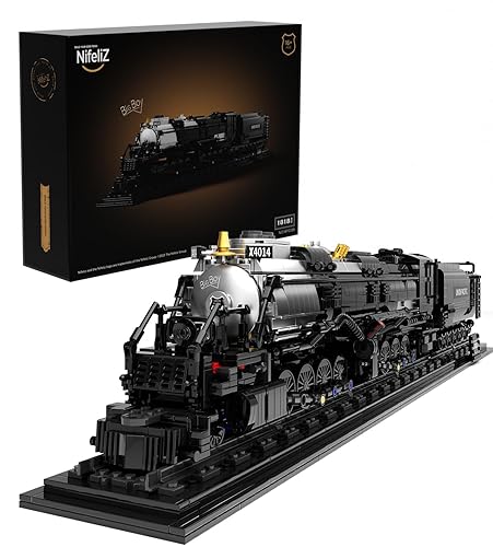 Nifeliz Big Boy Locomotive, Articulated Steam Locomotive Building Block Set, Legendary Steam Train Display Kit for Gift Giving (1,818 Pieces) - Upgraded version