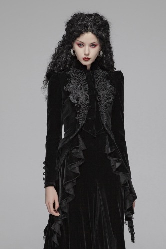 Vampire Goth Velvet Coat | M