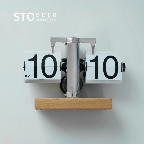 Stodeer Design Shop | Creative automatic page turning clock | White