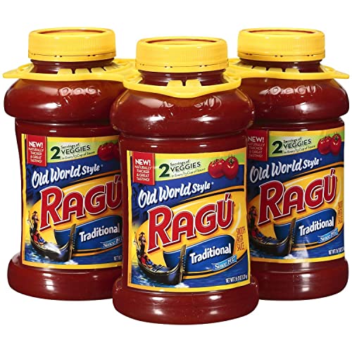 Ragu Old World Style Traditional Pasta Sauce (45 Ounce each, 3 Pack) - Natural - 2.8 Pound (Pack of 3)