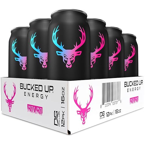 Bucked Up Energy Drink 300mg (Miami) (12 CT)
