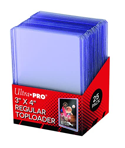 Ultra Pro Regular Toploader 63.5 mm x 88.9 mm (3 'x 4') Cartón– Pack of 25