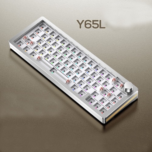 Yindiao Y65L Aluminum Wired Mechanical Keyboard Barebone | Silver