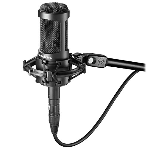 Audio-Technica AT2035 Cardioid Condenser Microphone, Perfect for Studio, Podcasting & Streaming, XLR Output, Includes Custom Shock Mount, Black - AT2035