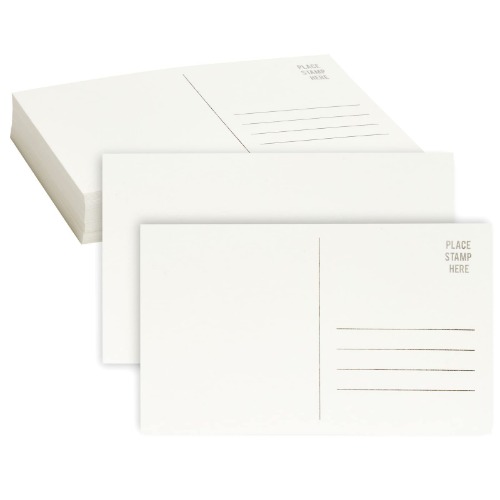 50 Pack Blank Postcards, Watercolor Paper Post Cards for DIY Thanksgiving, Christmas, Mailing, Painting (White, 4x6 In) - 