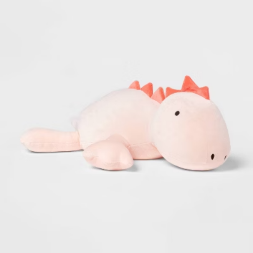 Dinosaur Weighted Plush Kids' Throw Pillow Pink - Pillowfort™