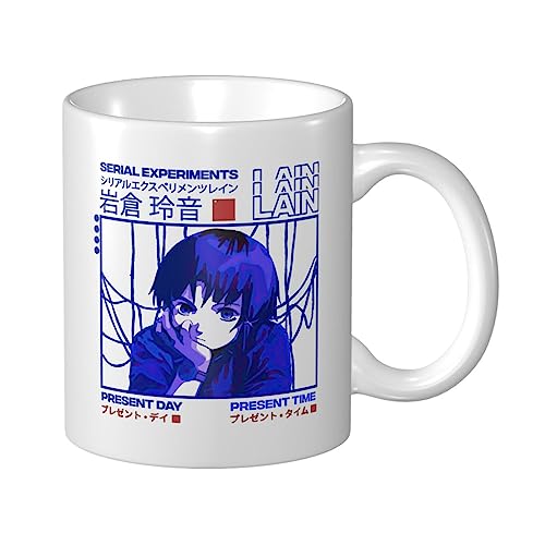 LEFEDA Animation Serial Experiments Lain Mug Novelty Office Coffee Mug Holiday Gift Ceramic Cup For Dad