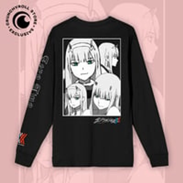 DARLING in the FRANXX - Zero Two Faces Long Sleeve - Crunchyroll Exclusive! | Crunchyroll store