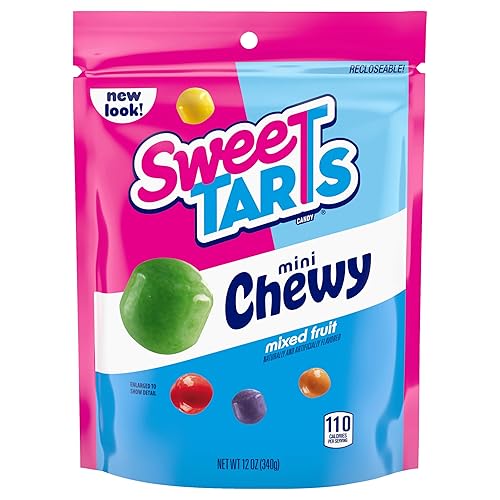 SweeTARTS Mini Chewy, Candy, Mixed Fruit, 12 oz - Mini Chewy - 12 Ounce (Pack of 1)