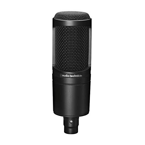 Audio-Technica AT2020 Cardioid Condenser Studio XLR Microphone, Ideal for Project/Home Studio Applications,Black - AT2020 - Microphone - Black