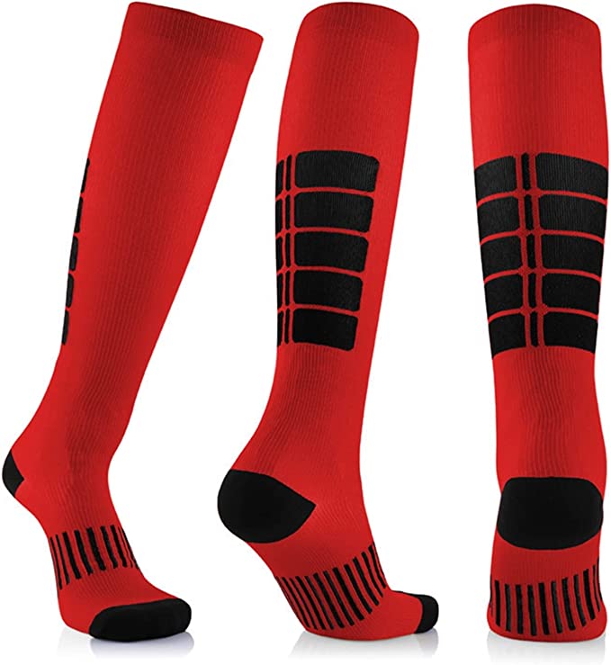 Red Athletic Knee High (Compression Socks) - S/M