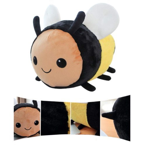 Haozhixin Fuzzy Bumblebee Suffed Animal Toy,Plush Bee Toy Stuffed Plush Pillows Gifts for Kids,Boys Girls Presents for Birthday or Party - 40cm / 15.7 inch Bee