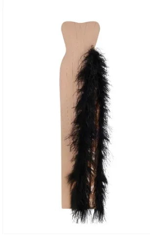 Frolov dress with feathers 