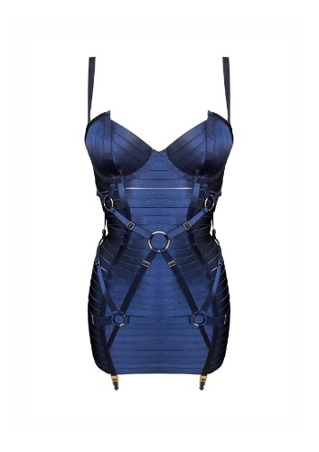 Adjustable Bondage Angela Dress | Navy / S