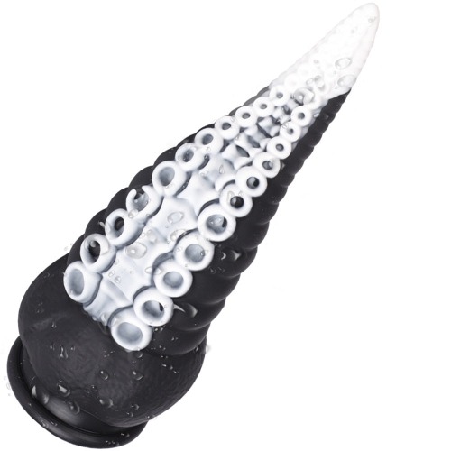 Bumpy Silicone Tentacle Ride - Black White