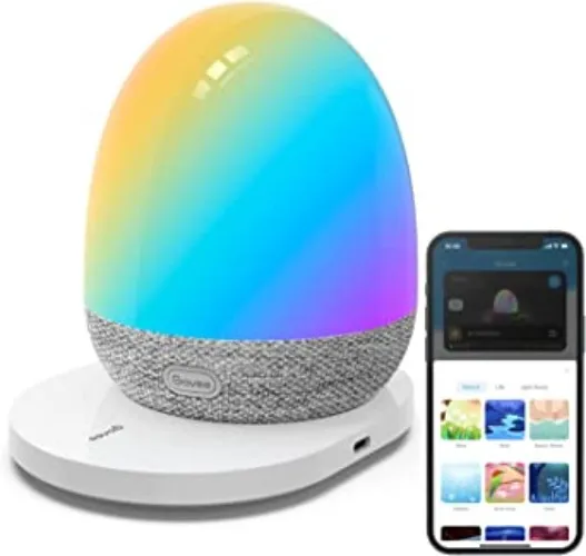 Amazon.com: Govee RGBIC Smart Night Light, Sound Machine with Charging Base, Portable Table Lamp, Works with Alexa, Bluetooth Speaker, Sleep Trainer and Alarm Clock for Baby Kids, White Noise Machine : Baby
